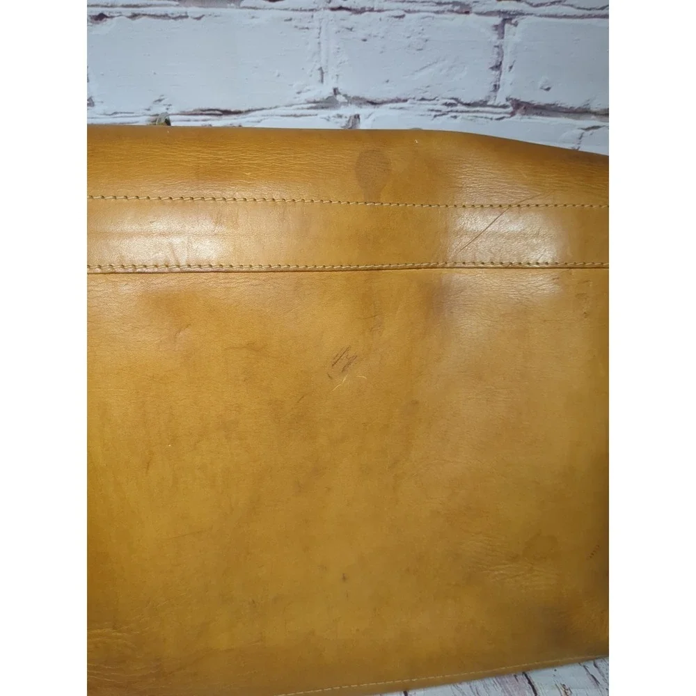Leather Satchel Messenger Bag No Shoulder Strap
